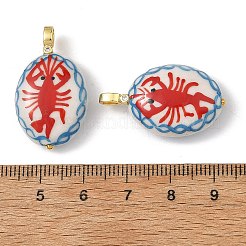 Porcelaine artisanale avec pendentifs en laiton&nbsp;PALLOY-JF05983