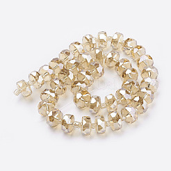 Стеклянные бусины с гальваническим покрытием &nbsp;EGLA-J145-PL10mm-B04