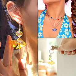 42шт 7 цвета прозрачные акриловые подвески MACR-TA0001-57