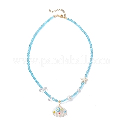 Подвеска из натуральной морской ракушки&nbsp;NJEW-TA00222