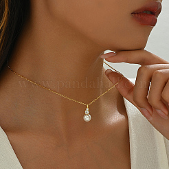 Элегантное серебряное ожерелье из одной бусины во французском стиле для ежедневного ношения у женщин GL9830