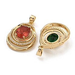 Латунные микро проложить кубического циркония подвески KK-P263-24KCG