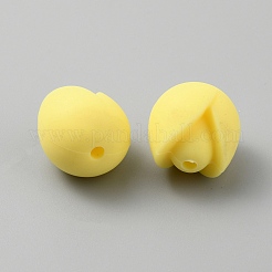 Цветочные пищевые экологически чистые силиконовые бусины&nbsp;LS-SIL-WH0013-47C