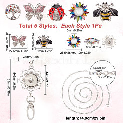 Набор для самостоятельного изготовления ожерелья для бейджей на шнурке для офиса DIY-SC0021-45