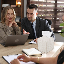 1 шт. коробки для салфеток из искусственной кожи с перекрещивающимися краями&nbsp;CON-CL0001-04A