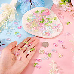 120 шт. 8-х цветные прозрачные гальванические стеклянные бусины&nbsp;GLAA-TA0003-54