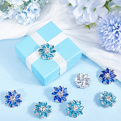 8 шт. 2-х цветные латунные пуговицы с тремя отверстиями на ножке BUTT-GF0003-57B