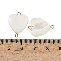 Подвески-сердечки из натуральной ракушки STAS-D378-25G