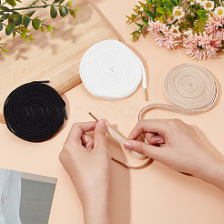 3 прядь 3 цвета плоские полиэстеровые сменные шнуры для затягивания DIY-BC0012-06