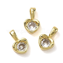 Сердце латунные микро проложить кубического циркония подвески&nbsp;KK-C134-08G