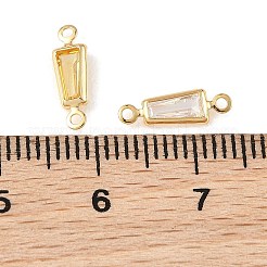 Trapezförmige Verbindungsstücke aus Messing mit Zirkonia-Pavé&nbsp;XGRQ2O349-444G