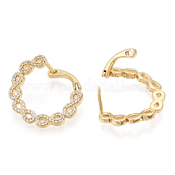 Серьги-кольца Infinity из прозрачного кубического циркония&nbsp;EJEW-M216-11A