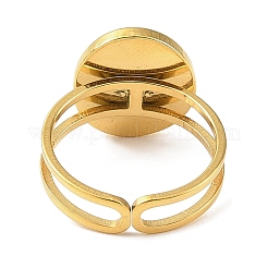 Открытое кольцо-манжета из нержавеющей стали 304 с ионным покрытием (IP) для женщин&nbsp;RJEW-F166-07G-02