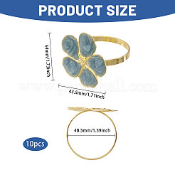 Кольца для салфеток с цветочной эмалью&nbsp;AJEW-WH0077-019