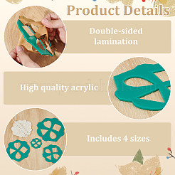 1 набор шаблонов для резки акрилового макраме DIY-BC0014-26C