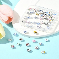 56 шт. печатные фарфоровые бусины PORC-FS0001-09