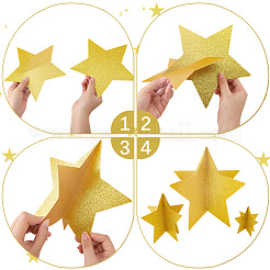 3D-Stern-Papierglitzerpulver-Displaydekorationen&nbsp;DIY-WH20082-52A