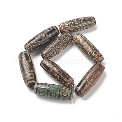 Бусины дзи 9 глаз в тибетском стиле G-O057-05B