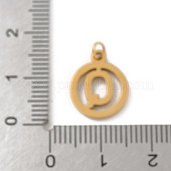 Подвески из нержавеющей стали 304 с соединительным кольцом&nbsp;STAS-R001-02G-Q