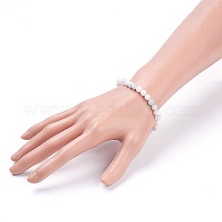 天然モルガナイトストレッチブレスレット  ラウンド  2-1/8インチ（5.5cm）&nbsp;X-BJEW-JB03738-04