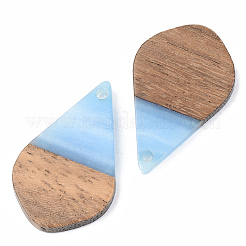 Pendentifs en bois de résine et de noyer&nbsp;RESI-S389-035A