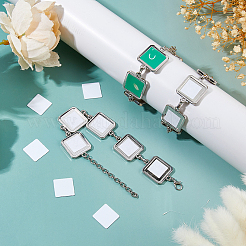 4 комплект сублимационных заготовок для изготовления браслетов из сплава&nbsp;BJEW-FH0001-10A