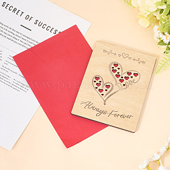 Cartes de vœux en bois pour la Saint-Valentin&nbsp;DIY-CP0011-91D