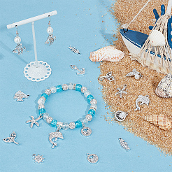 40шт 10 стильные подвески из сплава с кристаллами и стразами ALRI-SC0001-36