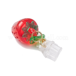 Erdbeer-transparente Acryl-Staubschutzstecker für Handys&nbsp;HJEW-JM04314-01