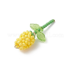 Подвески-розы из стеклянных бус&nbsp;PALLOY-MZ00959-02