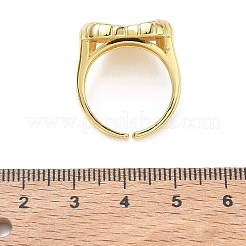 Bagues ouvertes en laiton avec micro pavé de zircones cubiques pour femmes&nbsp;CU-CBA760A-13B-G