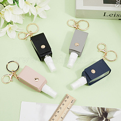 4 шт. 4-цветный пластиковый флакон для дезинфицирующего средства для рук с чехлом из искусственной кожи KEYC-CL0001-04B