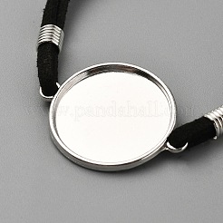 Изготовление браслета из черного искусственного замшевого шнура&nbsp;BJEW-WH0816-017P