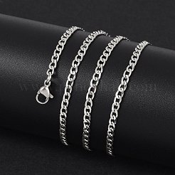 Не тускнеющие 201 нержавеющая сталь панцирные цепи ожерелья NJEW-R063-39P