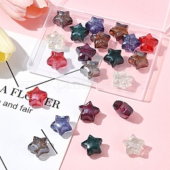 21шт 7 цвета прозрачные акриловые бусины&nbsp;OACR-FS0001-95