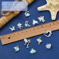 Pendenti in lega con strass e smalto&nbsp;FIND-YW0007-33