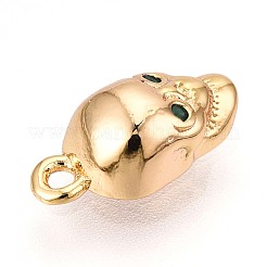 Латунные микропаве прозрачные подвески с фианитом KK-T075-45G