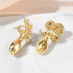 Boucles d'oreilles en laiton pour femmes&nbsp;EJEW-A168-12G