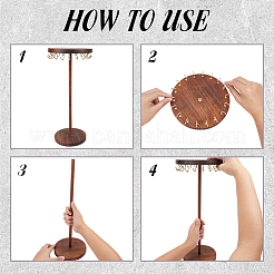 Деревянные подвесные органайзеры для ожерелий&nbsp;NDIS-WH0001-27G