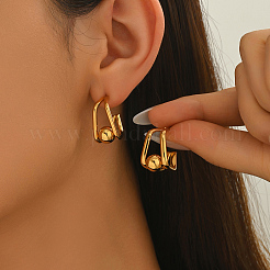 Квадратные с круглыми серьгами-гвоздиками из нержавеющей стали CE7913