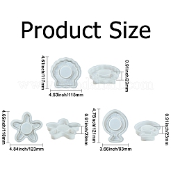 3 moule en silicone pour bougeoir sur le thème des animaux marins&nbsp;ST-CJ0043-075