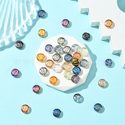 Гальванические стеклянные бусины&nbsp;EGLA-YW0005-01