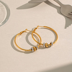 Pendientes de aro grandes de acero inoxidable 304 para mujer&nbsp;MA0702-1