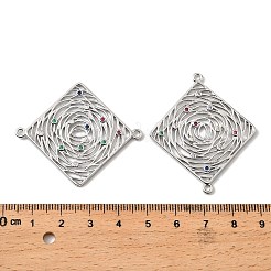 Латунные микро-паве цветные кубические цирконии полые соединительные подвески&nbsp;KK-K351-58A-P