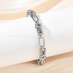 Unisex-Armbänder aus byzantinischem Kettengeflecht aus Edelstahl 304&nbsp;BJEW-G790-06P