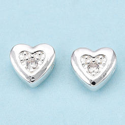 Латунные микро проложить кубического циркония бусы FIND-Z035-18S