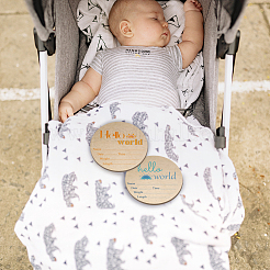 Accessoires photo de bébé en bois imprimés sur une seule face&nbsp;DJEW-WH0600-006