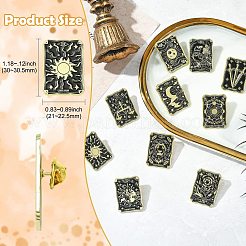 10 pièce 10 styles d'épingles en alliage émaillé&nbsp;JEWB-CJ0001-67