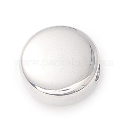 変色しにくい304ステンレススチールビーズ  ワードママとフラットラウンド  ステンレス鋼色  12x5mm  穴：2mm&nbsp;STAS-A059-05P