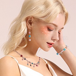 Окрашенные прозрачные стеклянные бусины кракле&nbsp;CCG-X0002-10mm-B